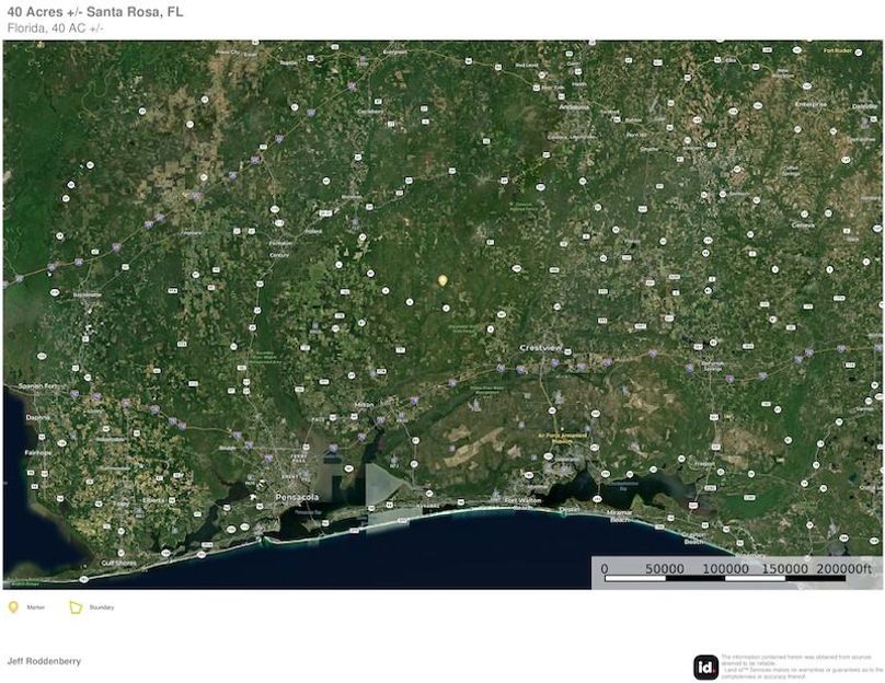 Extended Aerial #1 - 40 Acres Santa Rosa, FL - Tolbert