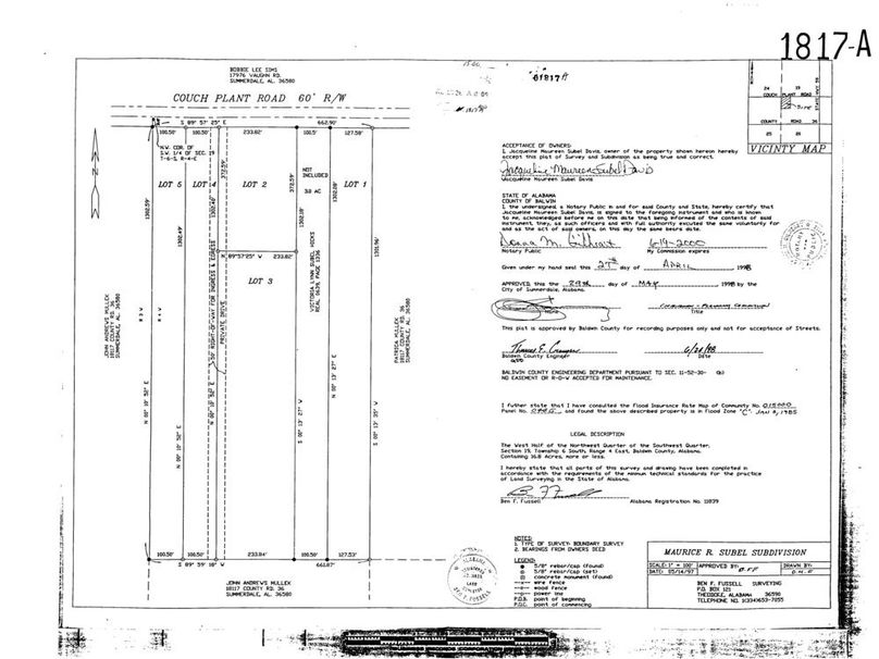Recorded Plat for Lot 3,4,5