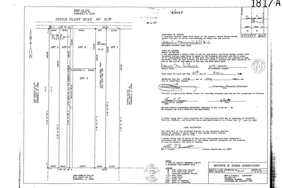 Recorded Plat for Lot 3,4,5