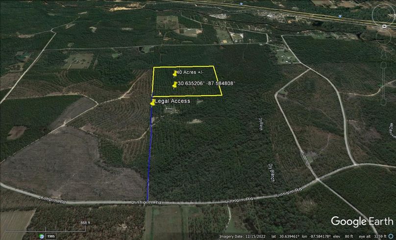 Aerial #4 Approx. 40 Acres Baldwin County, AL