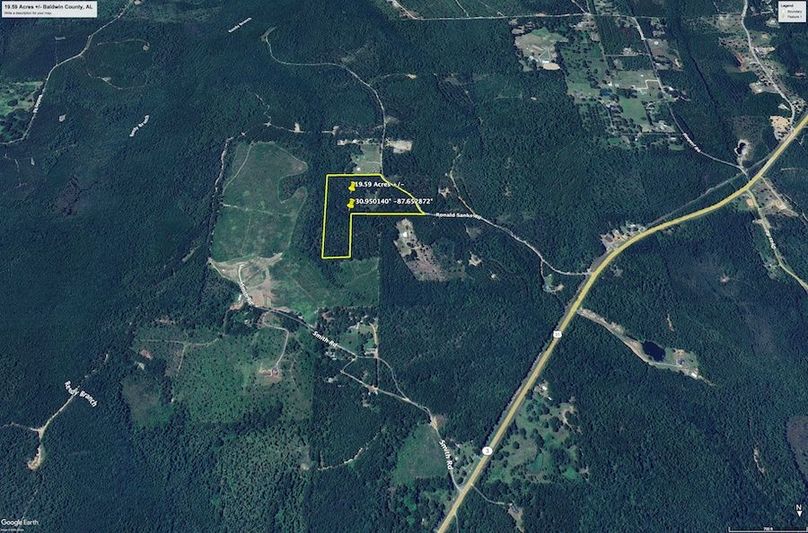 Aerial #4 Approx. 19.59 Acres Baldwin County, AL