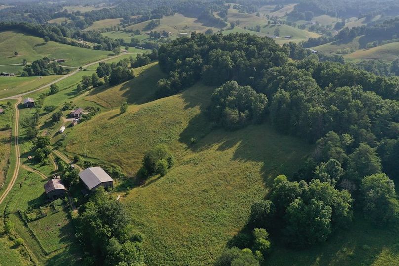 007 aerial drone shot from the middle of the property looking north