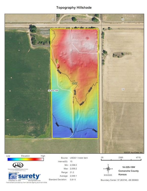 Comanche Crawford 16.4 Hillshade