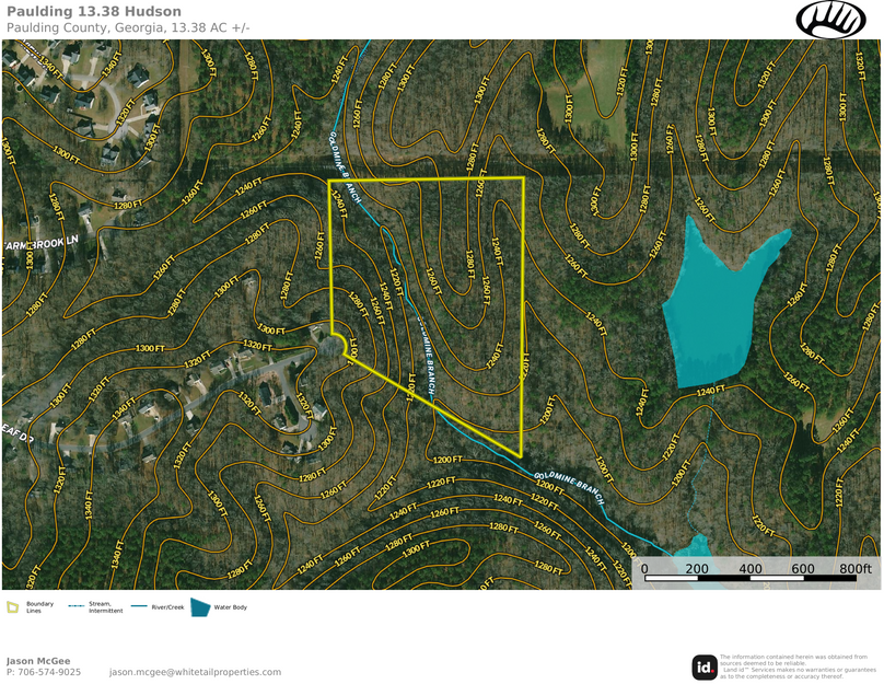 Paulding GA 13 Contour Map