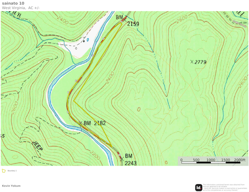 Rand Co WV 28.12 Sainato map 2 topo