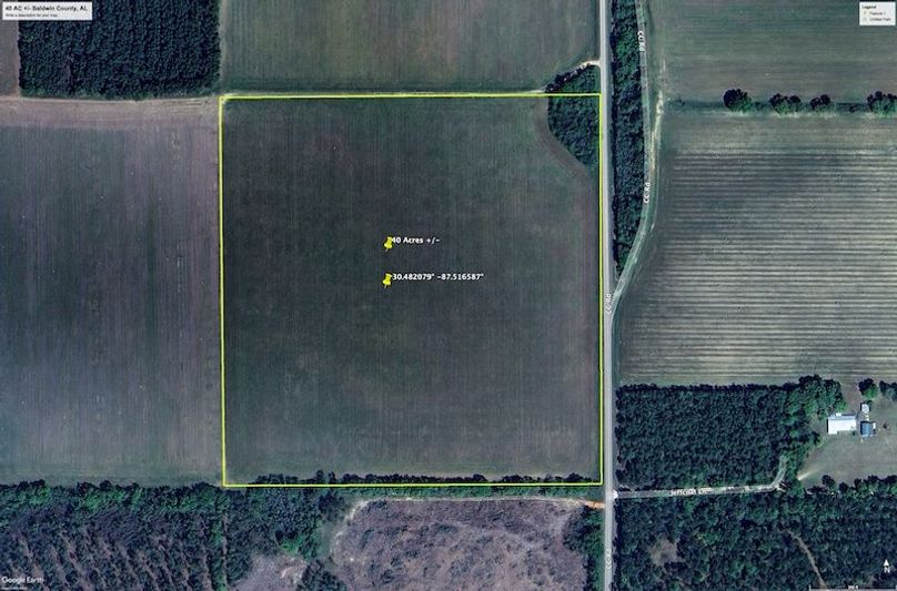 Aerial #1 Approx. 40 Acres Baldwin County, AL