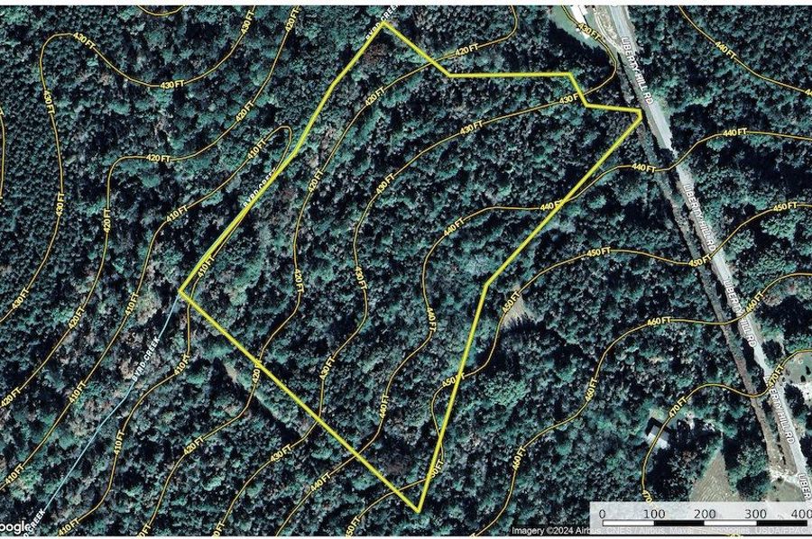 Aerial with Contour Lines