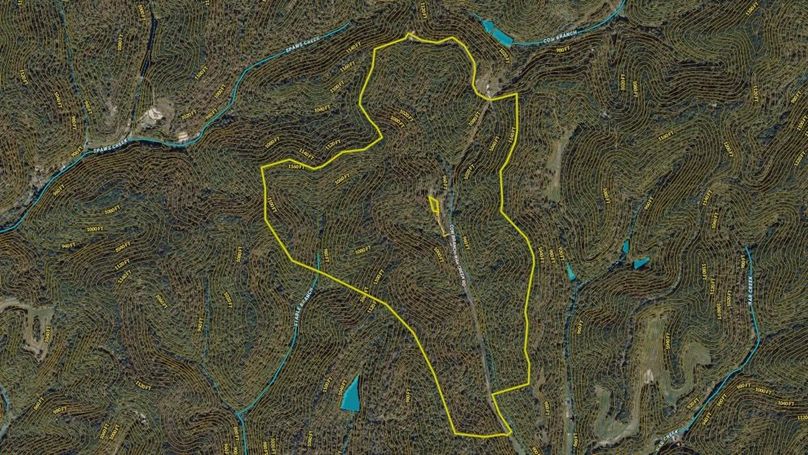 041 Morgan 275 Land ID map zoomed in with contour lines and water features