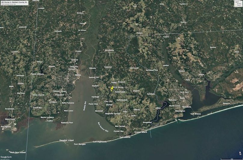 Aerial #7 Approx. 42.2 Acres Baldwin County, AL