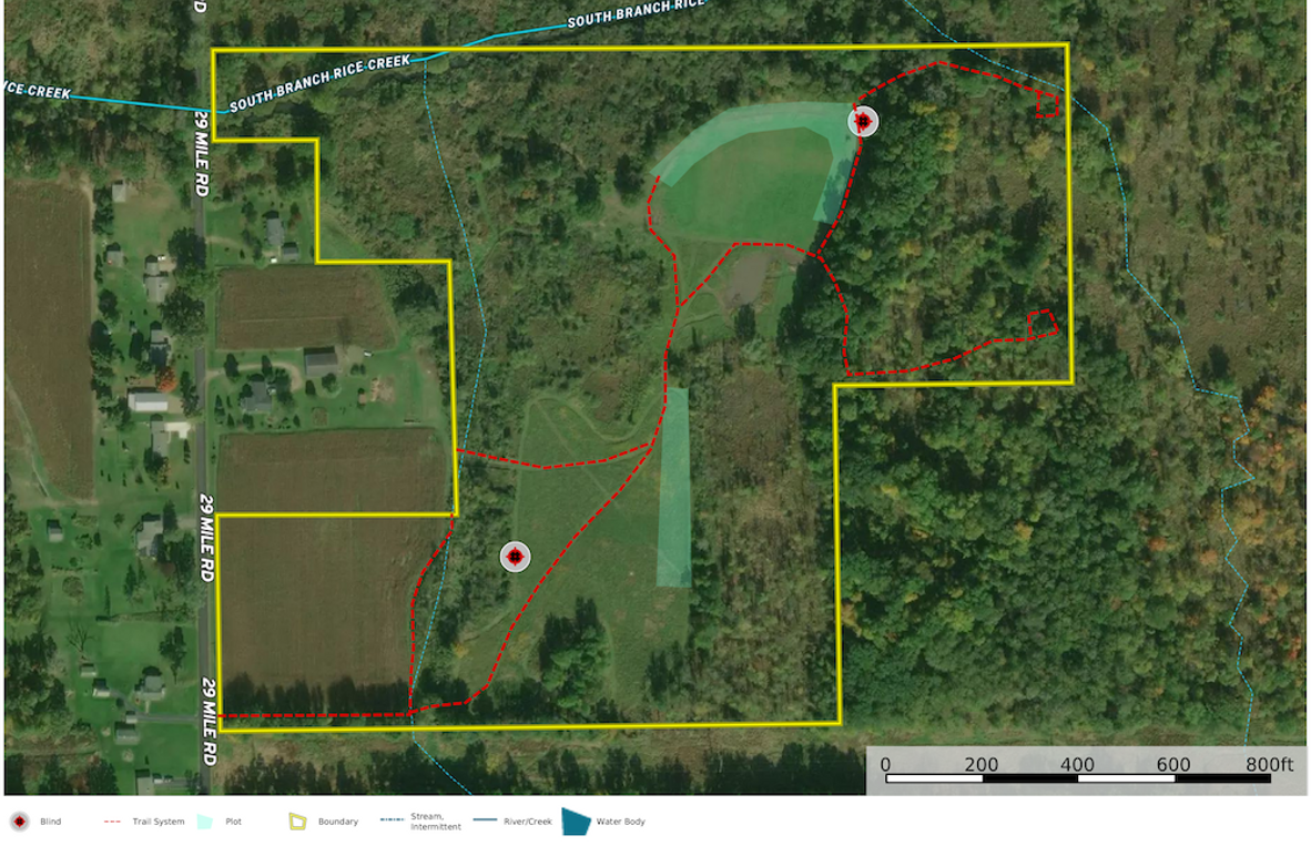 Aerial with Plots and Trails