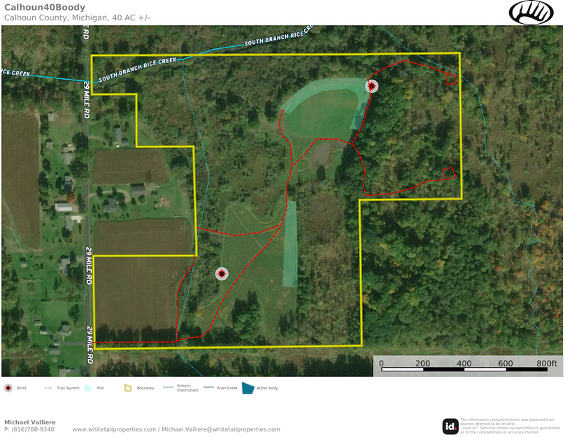 Aerial with Plots and Trails