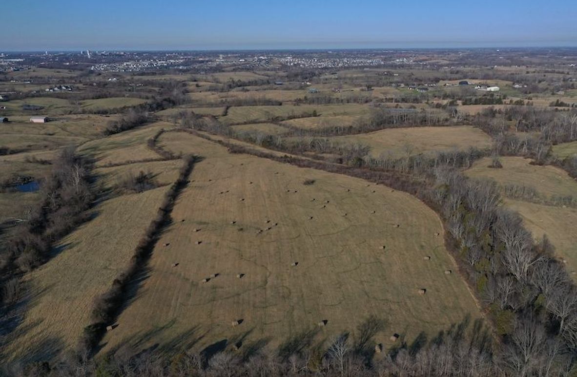 001 aerial drone view from the east boundary looking west