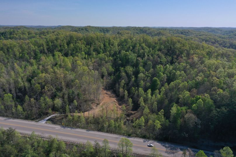 001 aerial drone shot from the KY 15 looking east across the property