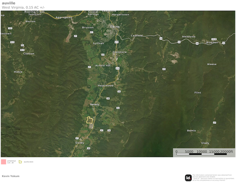 Rand Co WV 114.39 Armentrout map 3 overview location