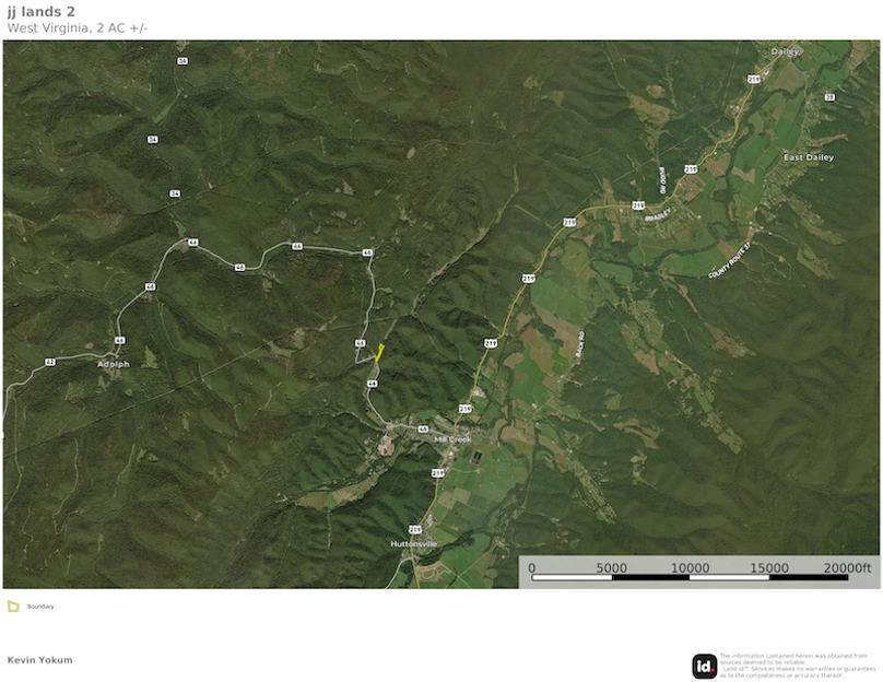 Rand Co WV 2 JJ Lands map 3 overview location