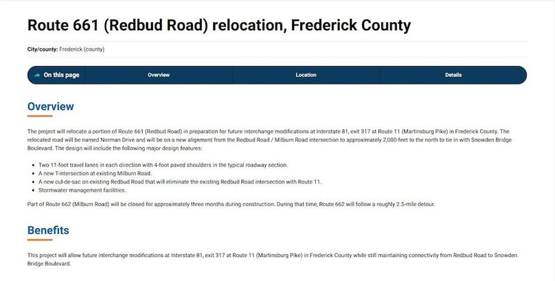 Frederick 21.50 Redbud Rd Relocation Overview & Benefits