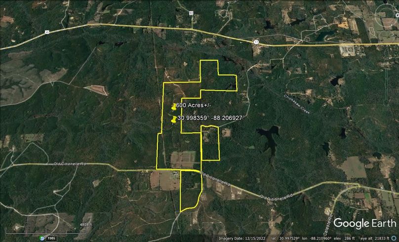 Aerial #5 Approx. 600 Acres Mobile County, AL