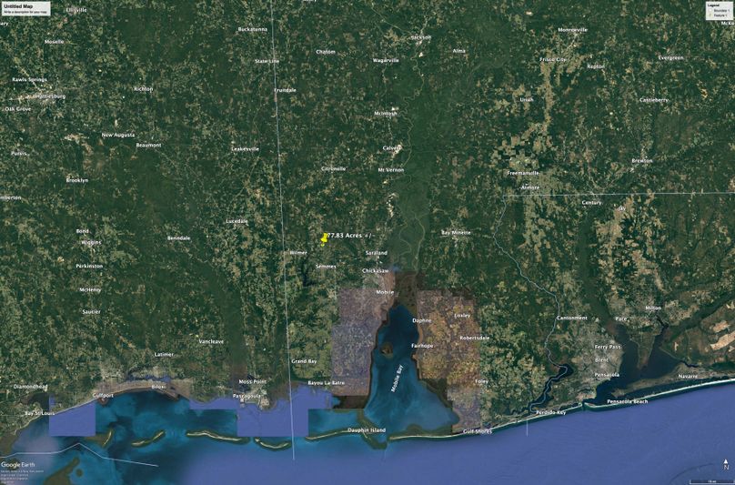 Aerial #6 Approx. 77.83 Acres Mobile County, AL