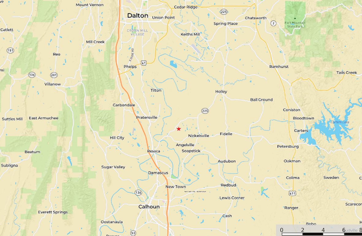 Location2 Map - Gordon GA 17.9 Ac.