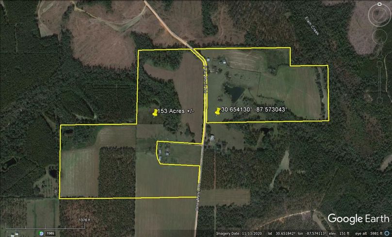 Aerial #1 Approx. 153 Acres Baldwin County, AL