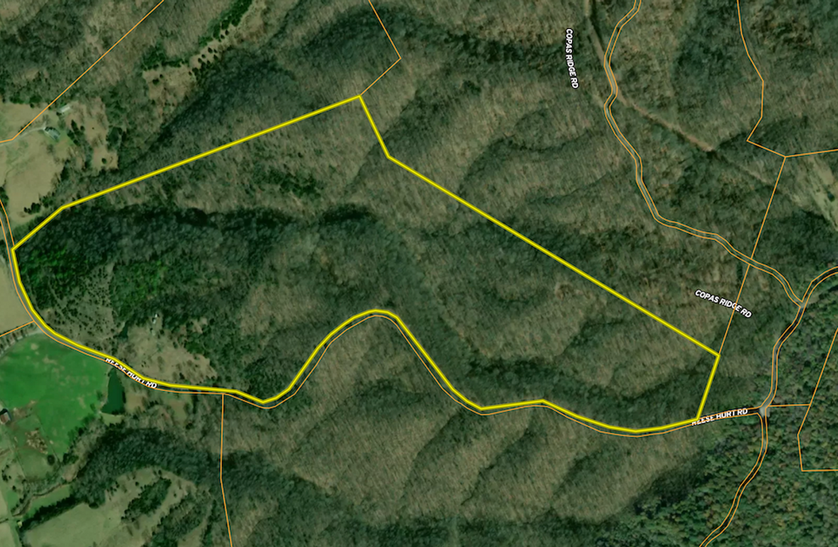 Map Zoomed In - Cumberland Co Ky 80.34 Butterpoint 