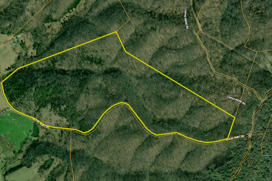 Map Zoomed In - Cumberland Co Ky 80.34 Butterpoint 