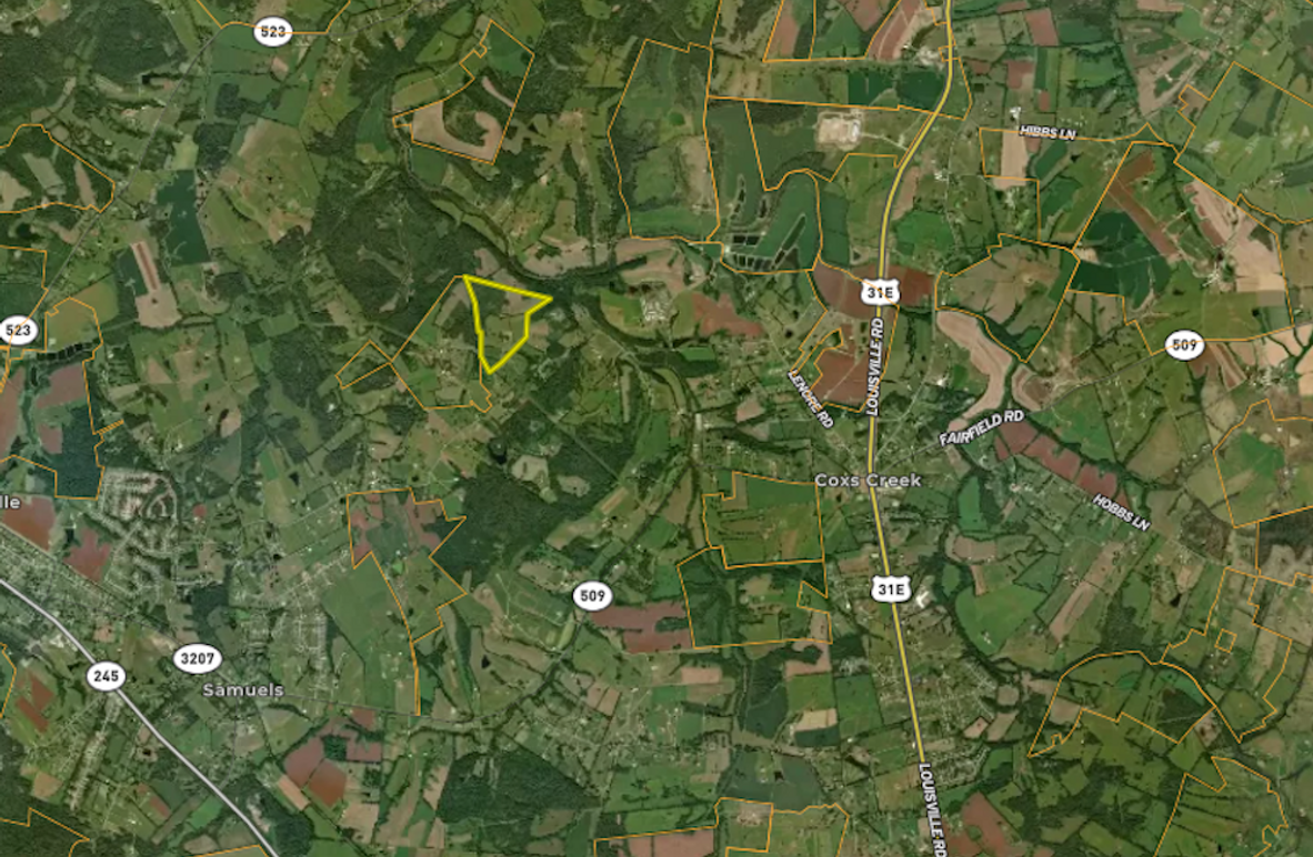 remington carlson 65 acre coxs creek aerial 2