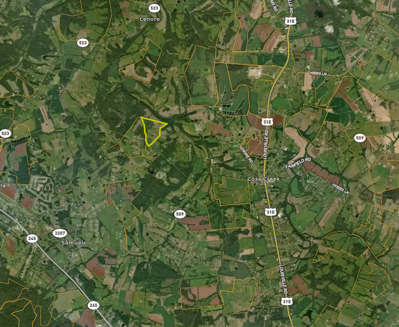 remington carlson 65 acre coxs creek aerial 2