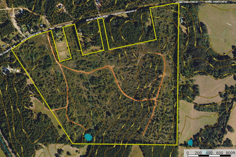 Contour Map - Floyd GA 117.28 AC