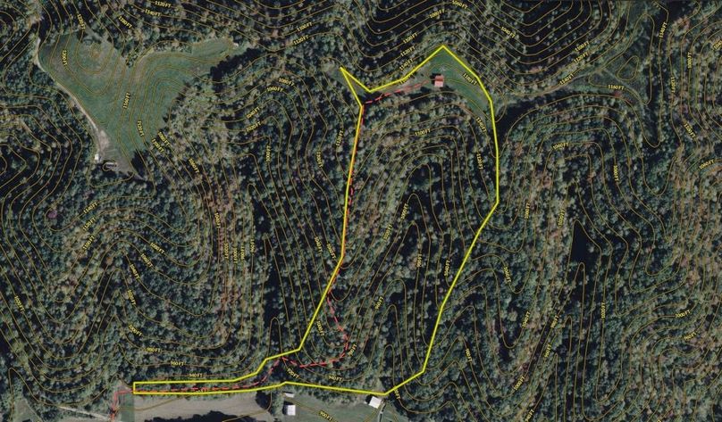 042 Owsley 19 Land ID map with contour lines
