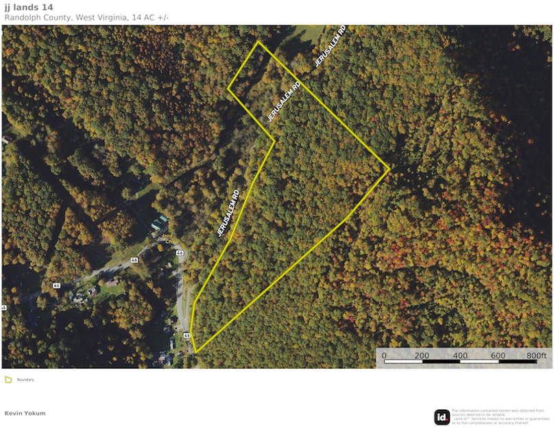 Rand Co WV 14 jj lands map 1 site