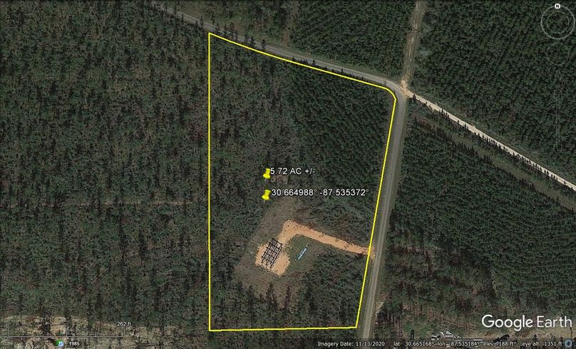 Aerial #1 Approx. 5.72 Acres Baldwin County, AL