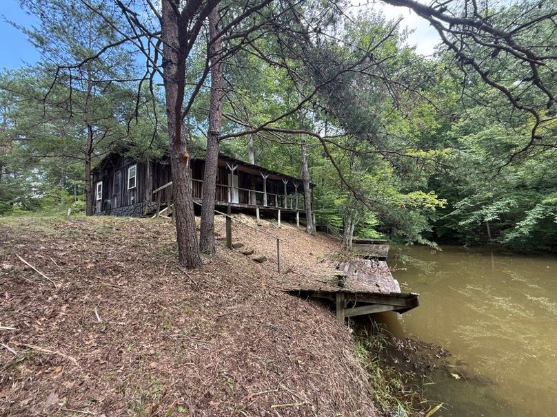 043 the view of the cabin from the pond shore