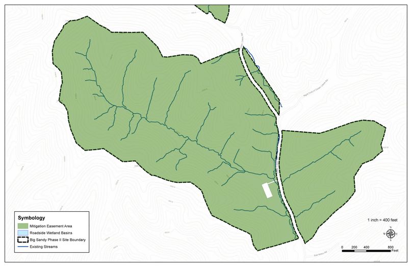 Mitigation Easement Area map