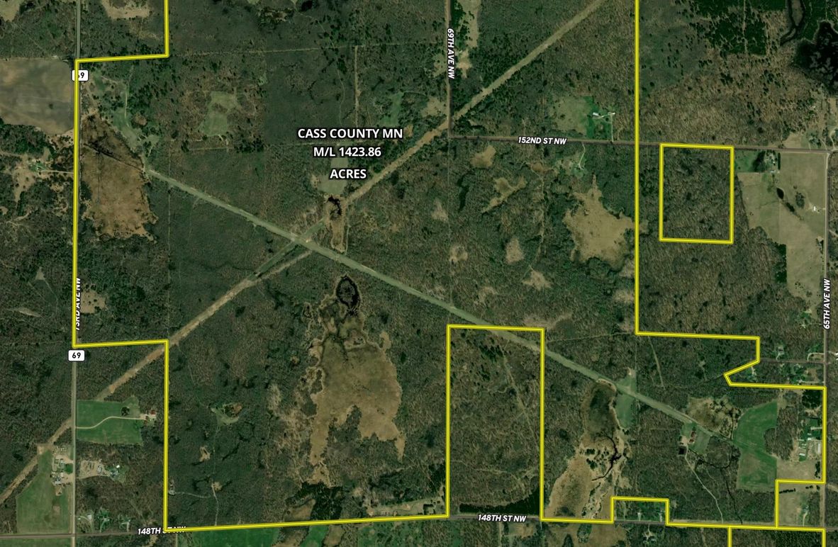 Aerial With Total Acreage 1423.86 Acres