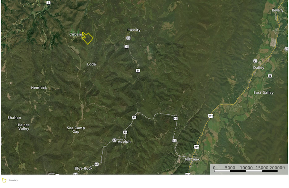 Rand Co WV 127 Smallridge map 4 overview