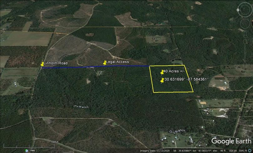 Aerial #3 Approx. 40 Acres Baldwin County, AL