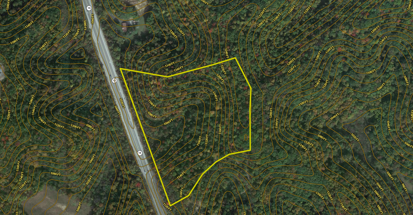 019 Wolfe 20 Land ID aerial zoomed in with contour lines