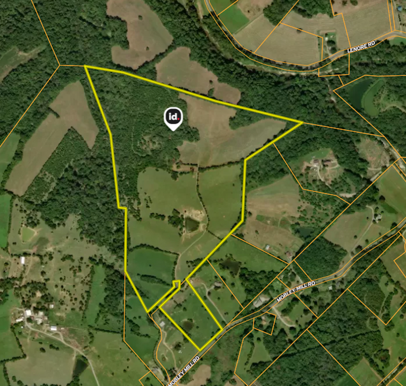 remington carlson 70 acres coxs creek land id aerial outline 