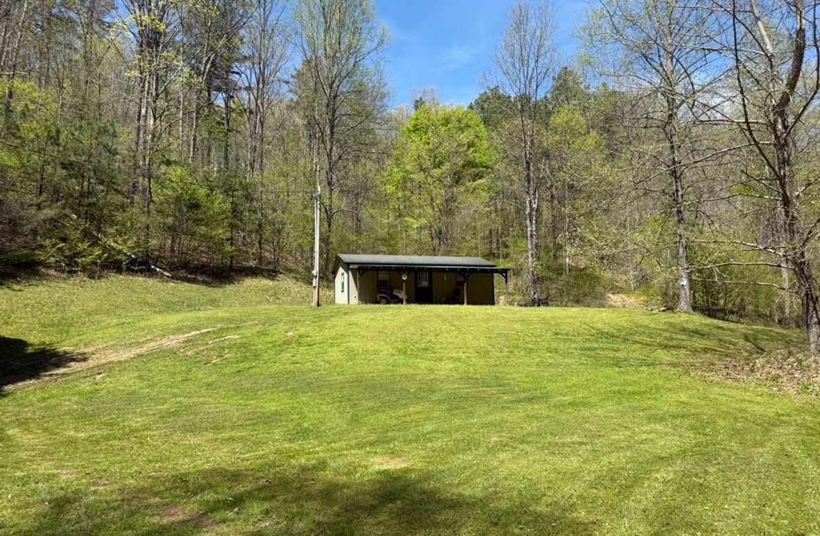 005 the cabin located near the far west part of the property near the entrance