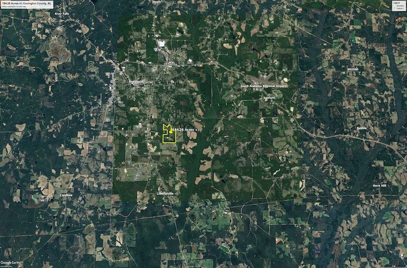 Aerial #4 Approx. 184.26 Acres Covington County, AL