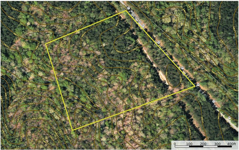 Aerial with Contour Lines