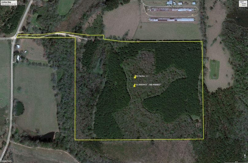 Aerial #1 Approx. 53 Acres Washington County, AL