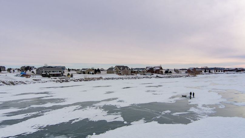 31 - low aerial ice fishing