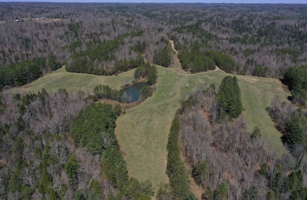 001 beautiful aerial overview looking North over the tract from above the cliffline