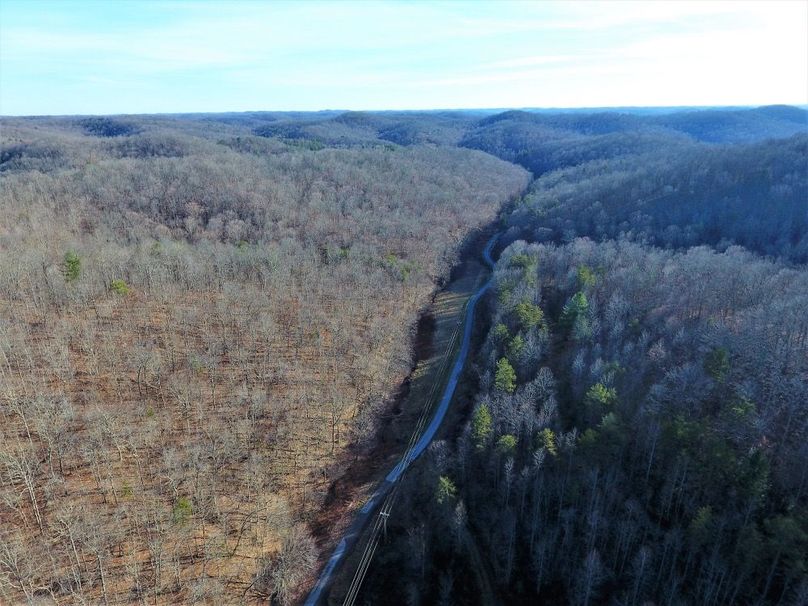 034 aerial drone shot near the middle of the property looking south