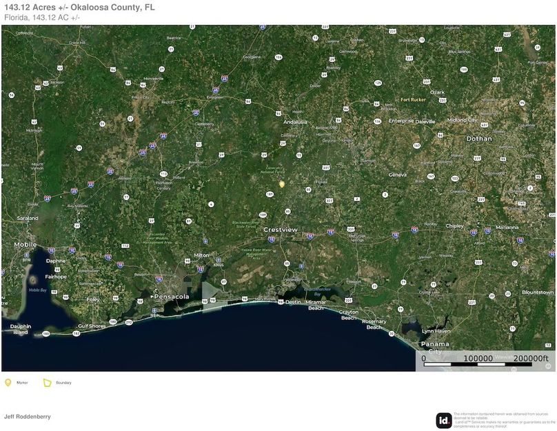 Extended Aerial #1 - 143.12 Acres Okaloosa, FL