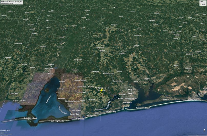Aerial 9 Approx. 77 Acres Baldwin County, AL