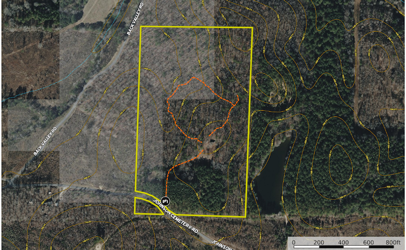 Contour Map - Chattooga GA 29.9 Ac
