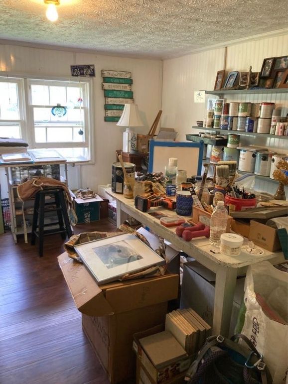 111 a sharp left turn brings us into the crafts room